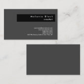 Moderne Professioneel grijs Zwart consultant Manag Visitekaartje (Voorkant / Achterkant)