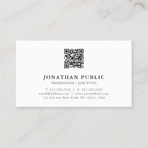 Moderne professionele aangepaste Jouw tekst QR-cod Visitekaartje