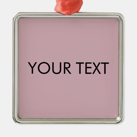 Moderne professionele aangepaste merknaam roze metalen ornament (Voorkant)