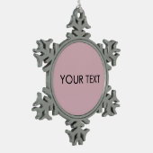 Moderne professionele aangepaste merknaam roze tin sneeuwvlok ornament (Links)