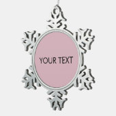 Moderne professionele aangepaste merknaam roze tin sneeuwvlok ornament (Rechts)