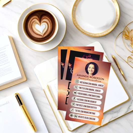 Moderne professionele aangepaste sociale media pic visitekaartje