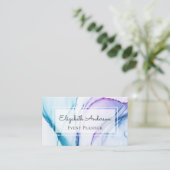 Moderne professionele Abstracte blauwe Waterverf Visitekaartje (Staand voorkant)