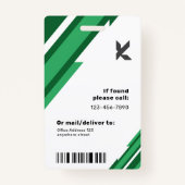 Moderne professionele accountant ID-badge Badge (Achterkant)