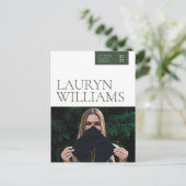 Moderne professionele Afstudeerder kondiging Brief Feestdagenkaart (Staand voorkant)