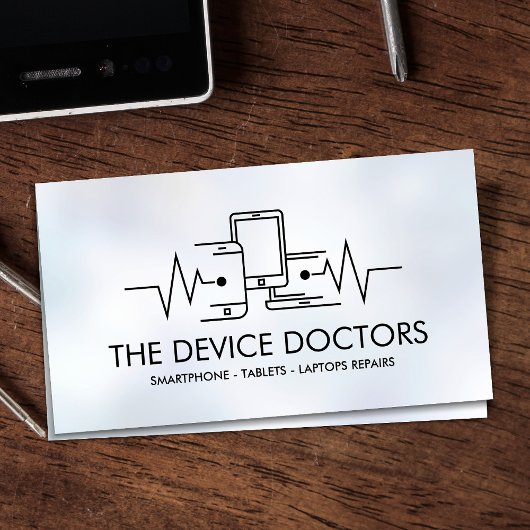 Moderne professionele apparaatreparatie visitekaartje