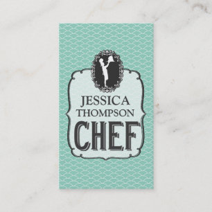 Moderne professionele Aqua Cook Chef Custom Kaarte Visitekaartje
