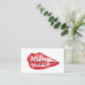 Moderne, professionele artist Red Lips Visitekaartje (Staand voorkant)