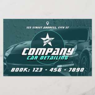 Moderne professionele auto detaillering Flyer
