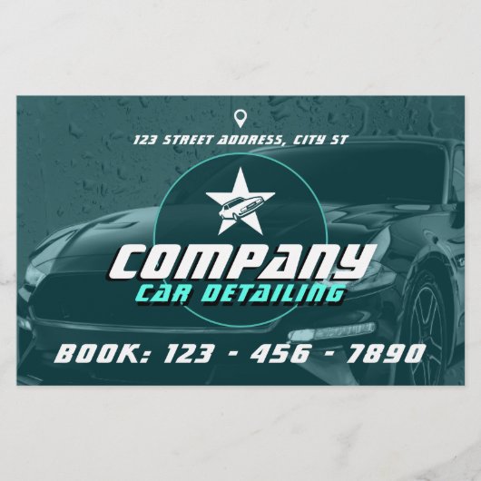 Moderne professionele auto detaillering Flyer (Voorkant)