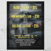 Moderne professionele autogegevens flyer (Achterkant)