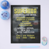 Moderne professionele autogegevens flyer (Enkel)