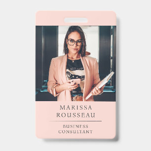 Moderne professionele bedrijfsconsultant foto badge