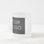 Moderne Professionele BedrijfsLogo Promo Matglas Koffiemok (Voorkant links)