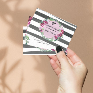 Moderne, professionele bloemenmake-up & kapsalon visitekaartje