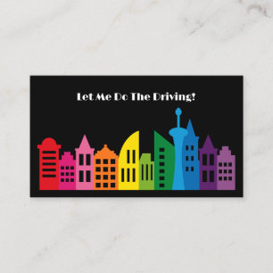 Moderne professionele chauffeur aangepaste QR-code Visitekaartje