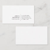 Moderne professionele Creative Plain Trendy Visitekaartje (Voorkant / Achterkant)