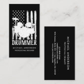 Moderne professionele drums Drummer American Flag Visitekaartje (Voorkant / Achterkant)
