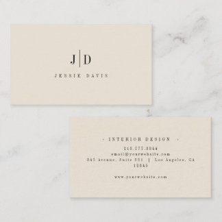 Moderne Professionele Eenvoudige Monogram Visitekaartje