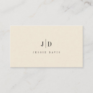 Moderne Professionele Eenvoudige Monogram Visitekaartje