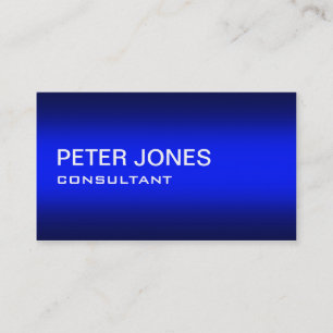 Moderne, professionele, eenvoudige platte blauw visitekaartje