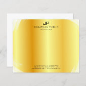 Moderne professionele Elegant Monogram Gold-Sjablo (Voorkant / Achterkant)