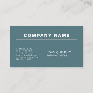 Moderne professionele Elegant Plain Visitekaartje