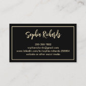 Moderne professionele foto-Afstuderen Visitekaartje (Achterkant)