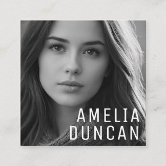 Moderne Professionele Foto Minimalistische Fotogra Vierkante Visitekaartje