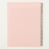 Moderne professionele foto Peach Pink gepersonalis Planner (Achterkant)