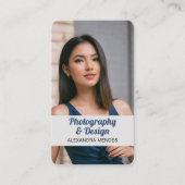 Moderne professionele foto QR-code Visitekaartje (Voorkant)