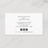 Moderne professionele foto visitekaartje (Achterkant)