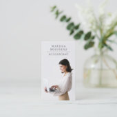 Moderne professionele fotoaccountant visitekaartje (Staand voorkant)