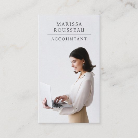 Moderne professionele fotoaccountant visitekaartje (Voorkant)