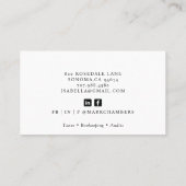 Moderne professionele fotoaccountant visitekaartje (Achterkant)