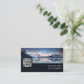 Moderne professionele fotograaf QR-code Visitekaartje (Staand voorkant)