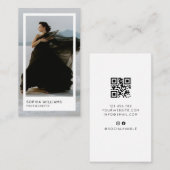 Moderne professionele fotograaf Qr-code Visitekaartje (Voorkant / Achterkant)