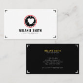 Moderne professionele fotograaf shutter logo visitekaartje (Voorkant / Achterkant)