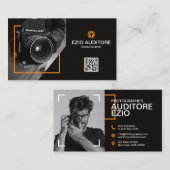 Moderne professionele fotograaf visitekaartje (Voorkant / Achterkant)