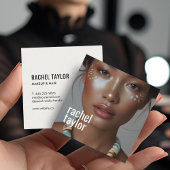 Moderne professionele fotografie vierkante visitekaartje