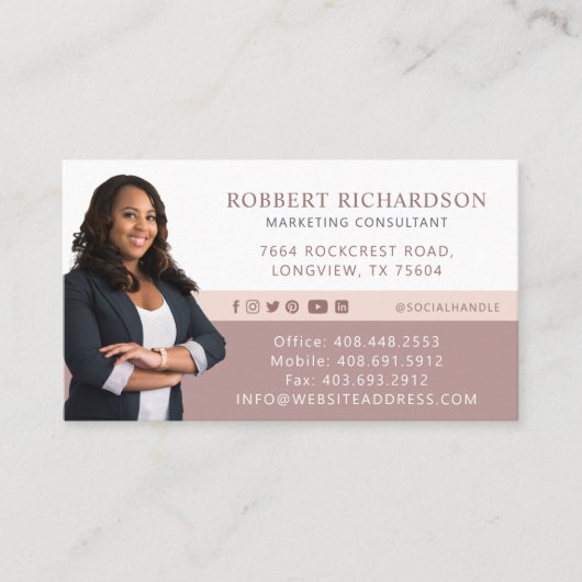 Moderne professionele fotopoort & Logo Visitekaartje (Voorkant)