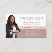 Moderne professionele foto's en QR-codes Visitekaartje (Voorkant)