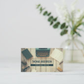 Moderne professionele freelance schrijfmachine visitekaartje (Staand voorkant)