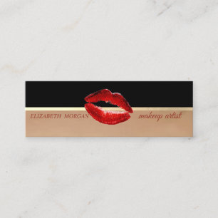 Moderne Professionele Glitter Lippen, Visagist Mini Visitekaartje