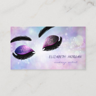 Moderne Professionele Glitter Wimpers Make-up Boke Visitekaartje