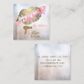 Moderne professionele glitterlips, haardroger vierkante visitekaartje (Voorkant / Achterkant)