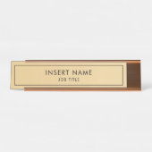 Moderne professionele gouden gradiënt bureau naambordje (Voorkant)