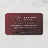 Moderne professionele gradiënt Burgundy Abstract Visitekaartje (Achterkant)