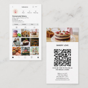 Moderne Professionele Instagram Foto QR Code Bakke Visitekaartje