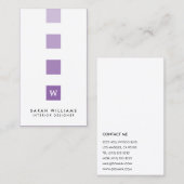 Moderne Professionele Interieurontwerper Monogram Visitekaartje (Voorkant / Achterkant)